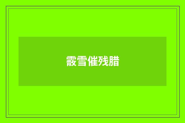 霰雪催残腊