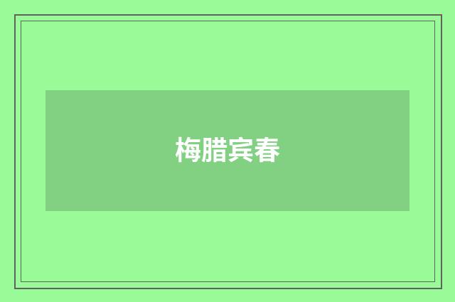 梅腊宾春