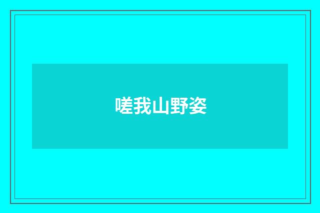 嗟我山野姿
