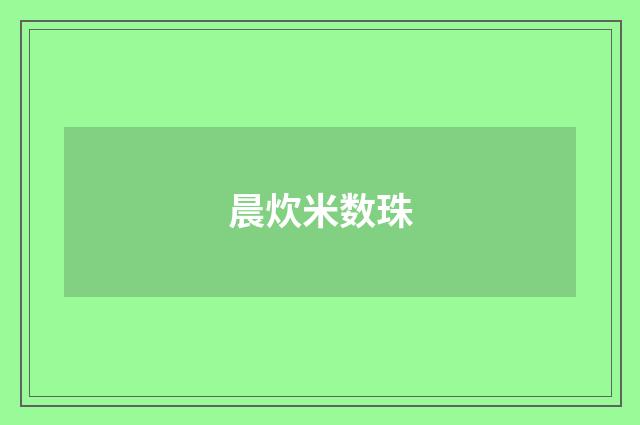 晨炊米数珠