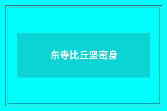 东寺比丘坚密身