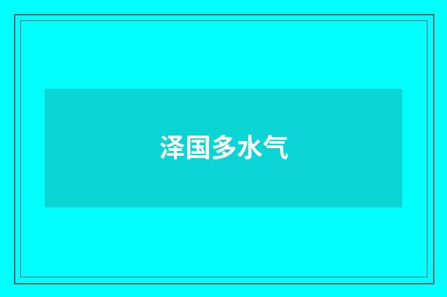 泽国多水气