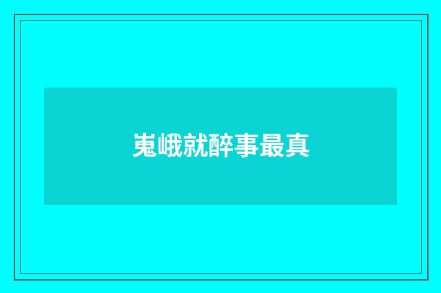 嵬峨就醉事最真