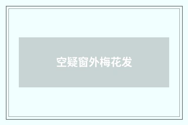 空疑窗外梅花发