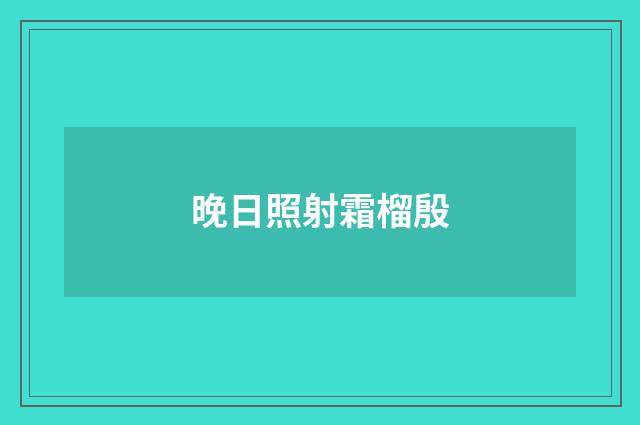 晚日照射霜榴殷