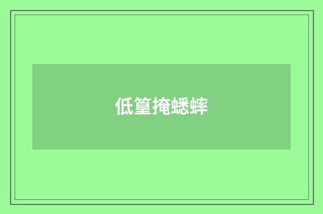 低篁掩蟋蟀