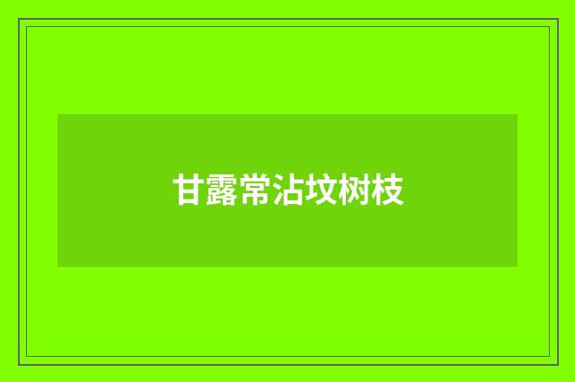 甘露常沾坟树枝