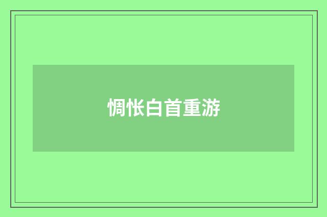 惆怅白首重游