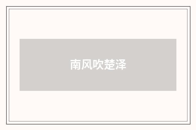 南风吹楚泽