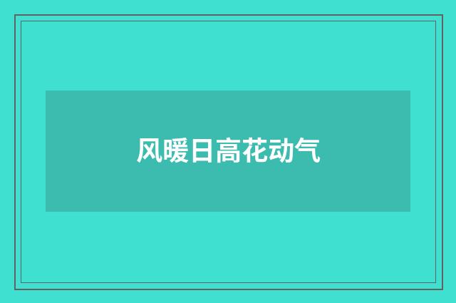 风暖日高花动气