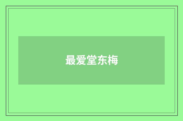 最爱堂东梅