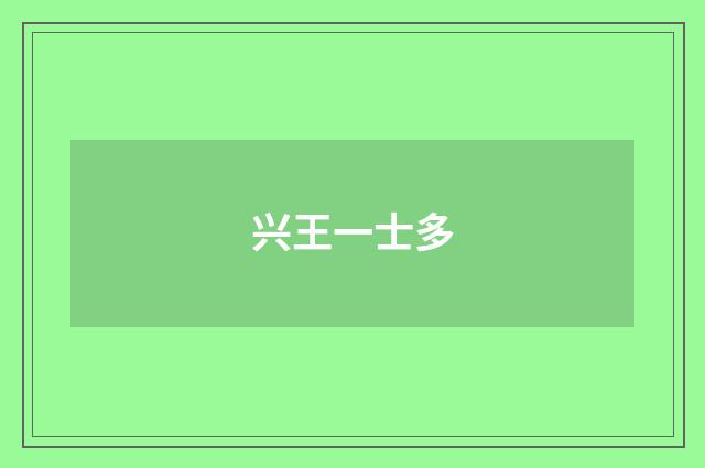 兴王一士多