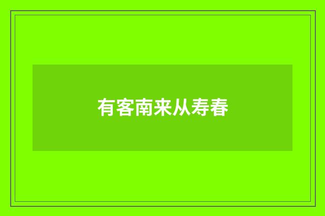 有客南来从寿春