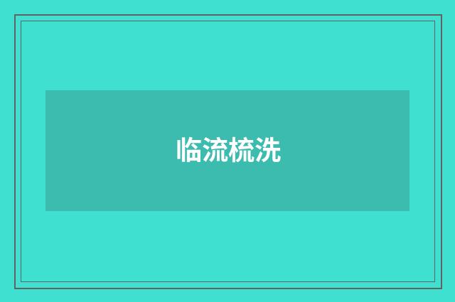 临流梳洗