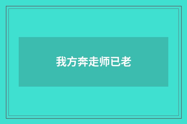 我方奔走师已老