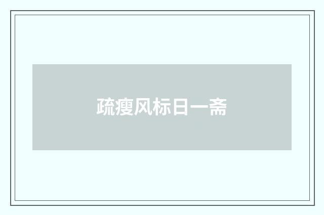 疏瘦风标日一斋