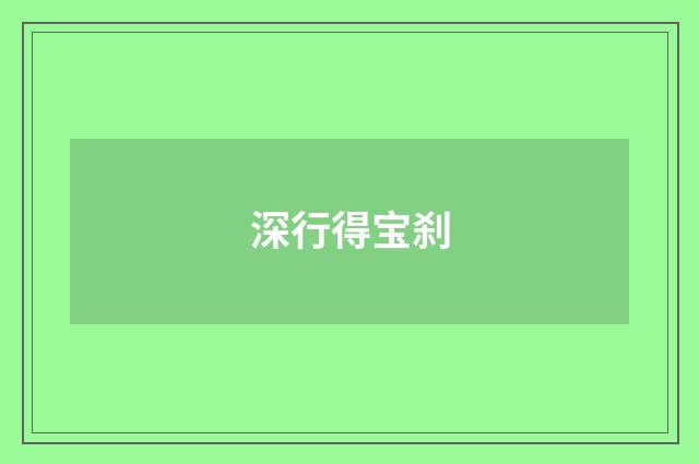 深行得宝刹