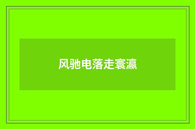 风驰电落走寰瀛