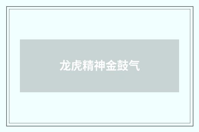 龙虎精神金鼓气