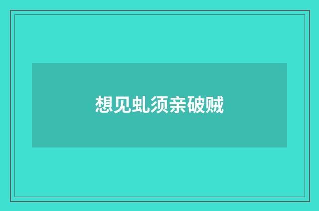 想见虬须亲破贼