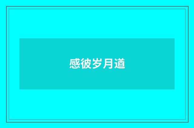 感彼岁月遒