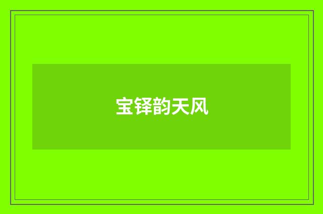 宝铎韵天风