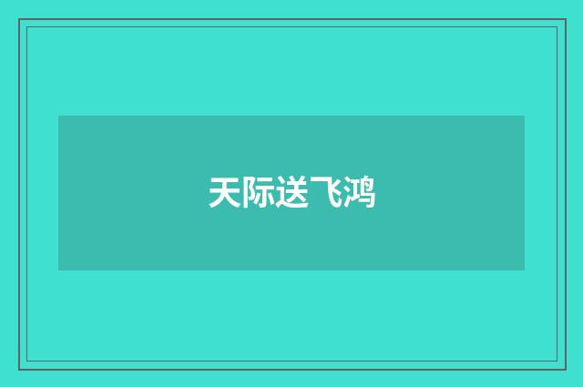 天际送飞鸿