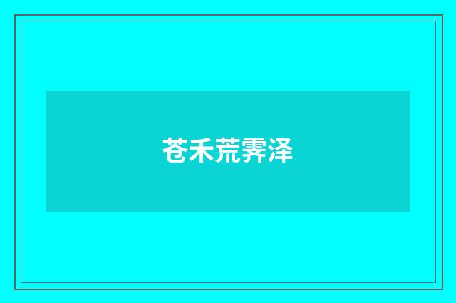 苍禾荒霁泽