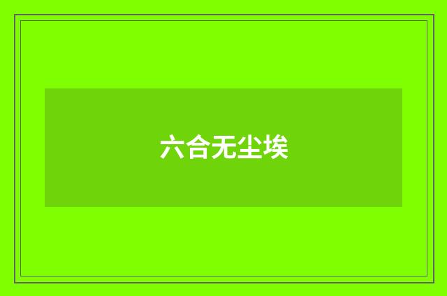 六合无尘埃