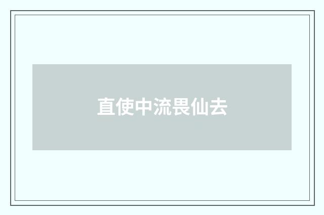 直使中流畏仙去