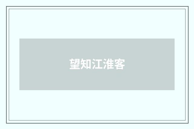 望知江淮客