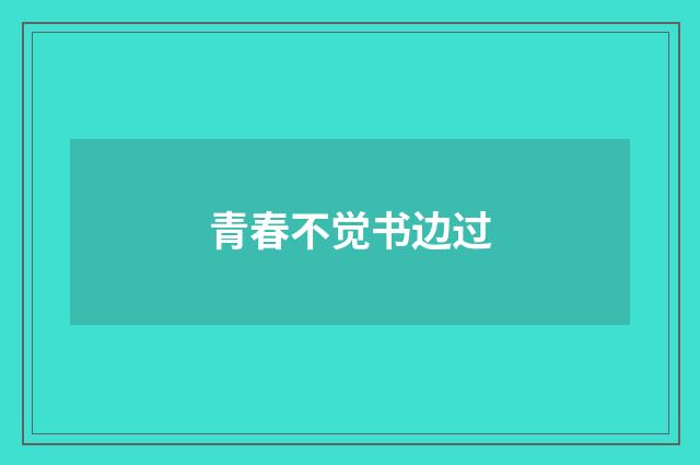 青春不觉书边过