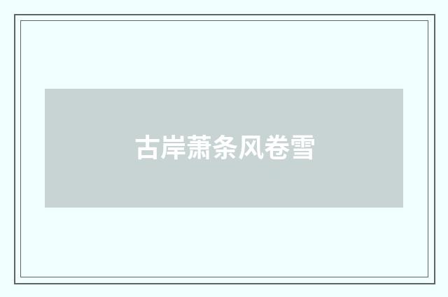 古岸萧条风卷雪