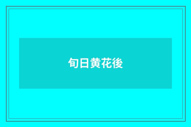 旬日黄花後