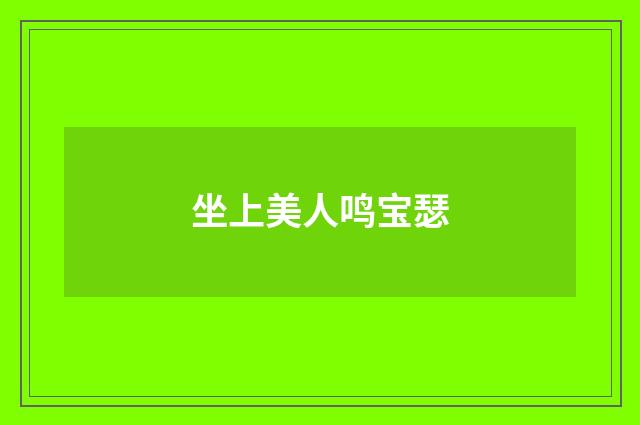 坐上美人鸣宝瑟