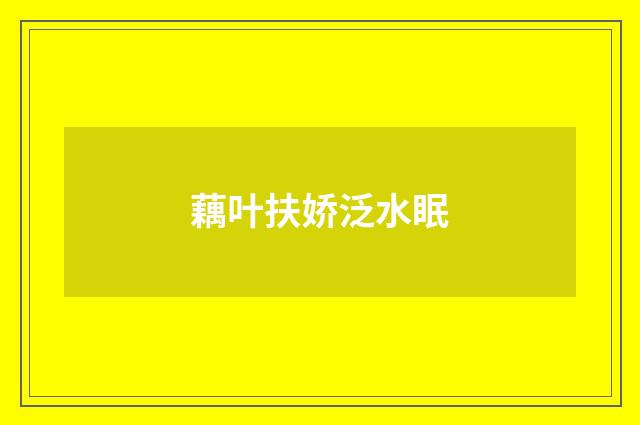 藕叶扶娇泛水眠