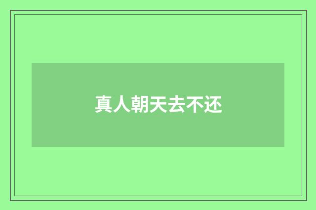 真人朝天去不还