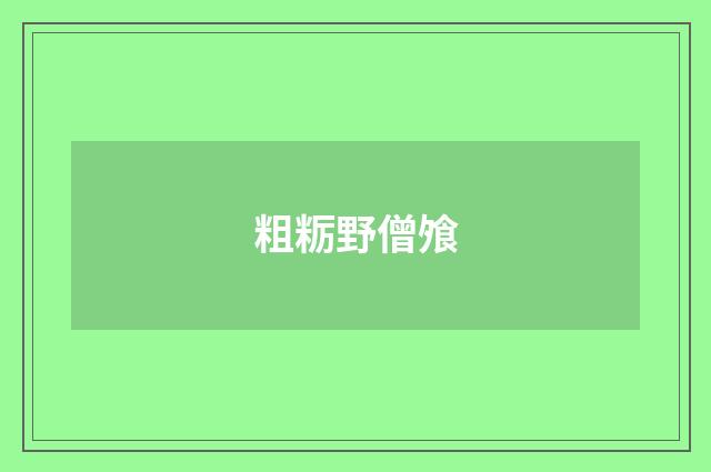 粗粝野僧飧