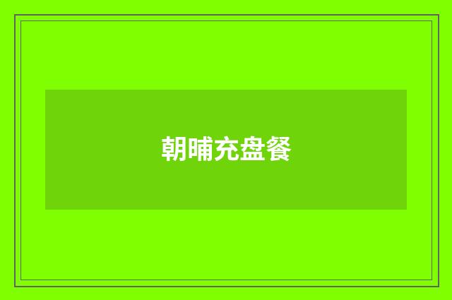 朝晡充盘餐