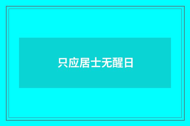 只应居士无醒日