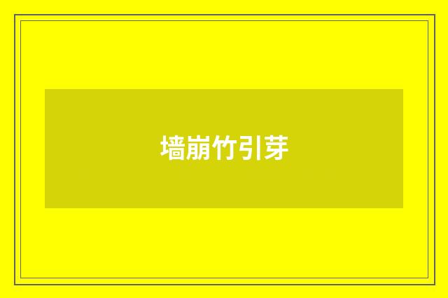 墙崩竹引芽