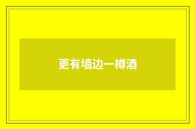 更有墙边一樽酒