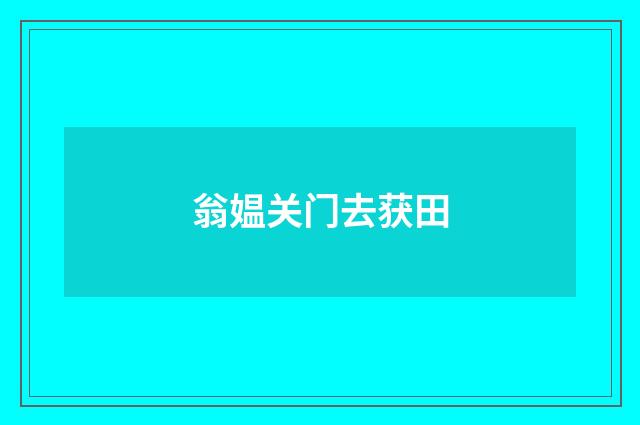 翁媪关门去获田