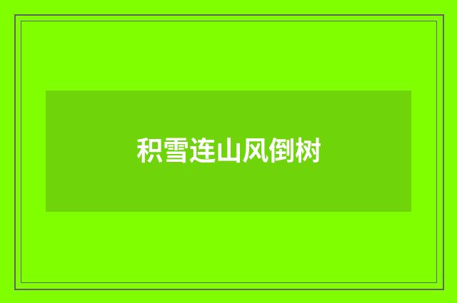 积雪连山风倒树