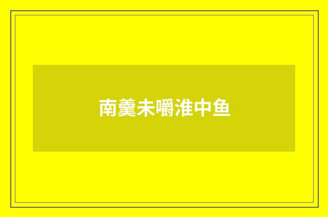 南羹未嚼淮中鱼