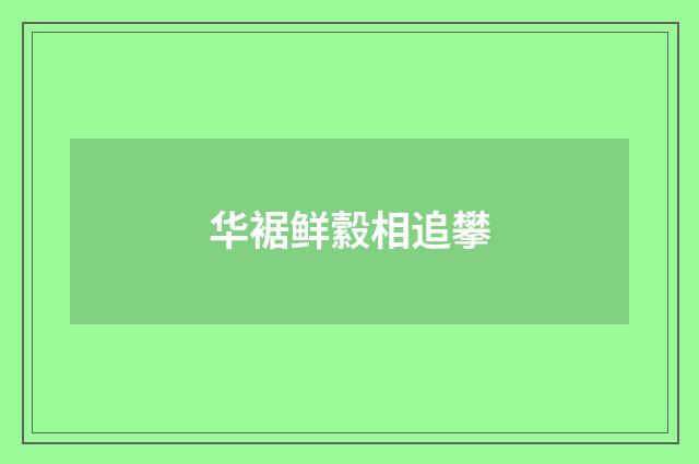 华裾鲜縠相追攀