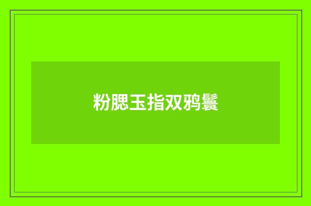 粉腮玉指双鸦鬟