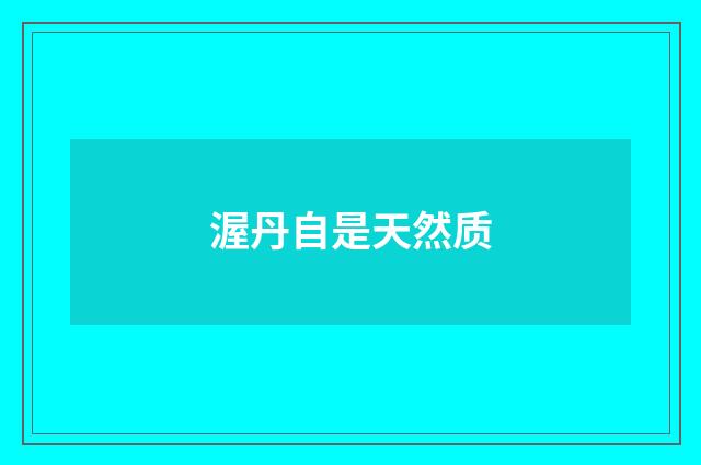 渥丹自是天然质
