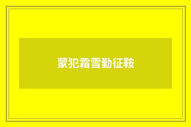 蒙犯霜雪勤征鞍