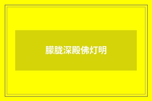 朦胧深殿佛灯明